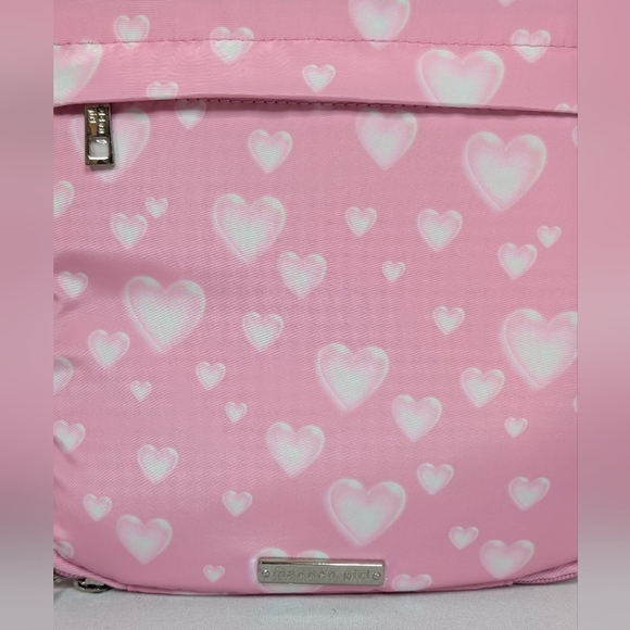 Madden Girl Insulated Lunch Bag Pink With White Hearts NWT - Picture 6 of 6